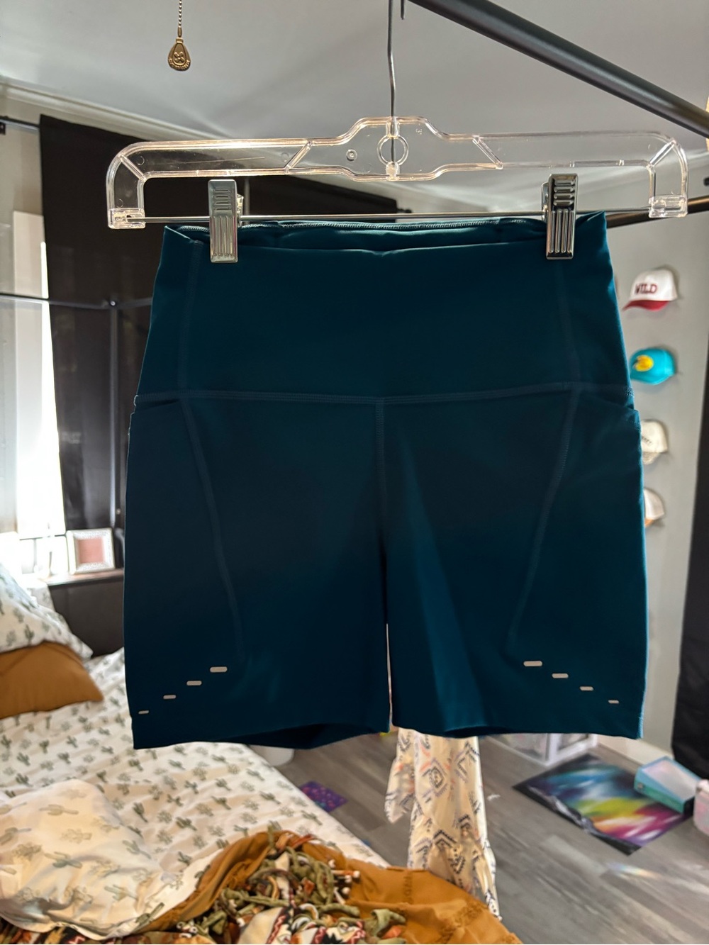 Nike Teal High-Rise Athletic Bike Shorts